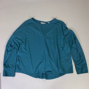Old Navy Active Top Women's XXL Teal Blue Twist‎ Back Long Sleeve Athletic